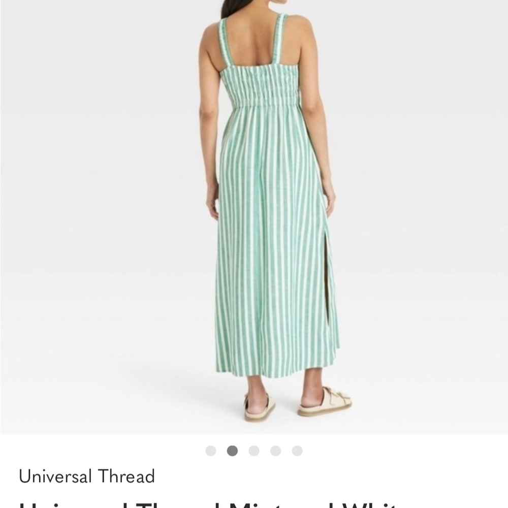 Universal Thread Mint and White Striped Sleeveles… - image 2